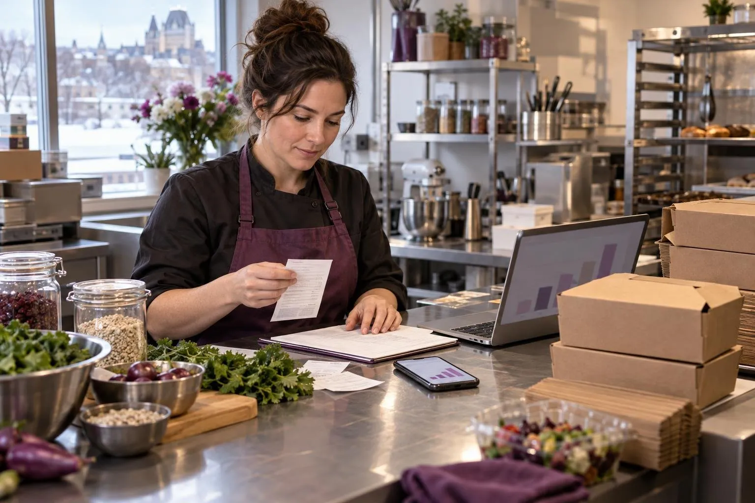 Traiteur suivant ses entrées d’argent prévues